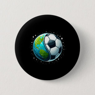 Earth Soccer Earth Day Footll Sports Men Womens Ki 6 Cm Round Badge