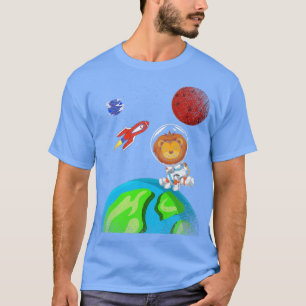 Earth Space Africa Safari Animal Rocket Astronaut T-Shirt