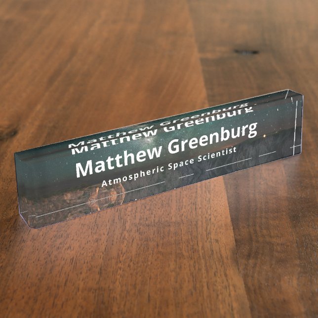 Earth Space Professional Nameplate (Side)