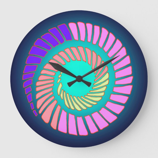 Earth Spiral Wall Clock (Front)