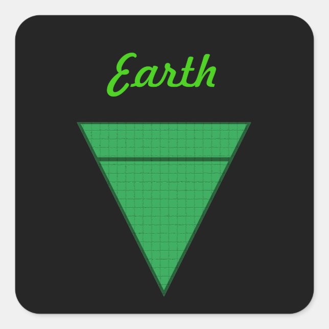 Earth Square Sticker (Front)