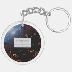 Earth Storage Almost Full Key Ring