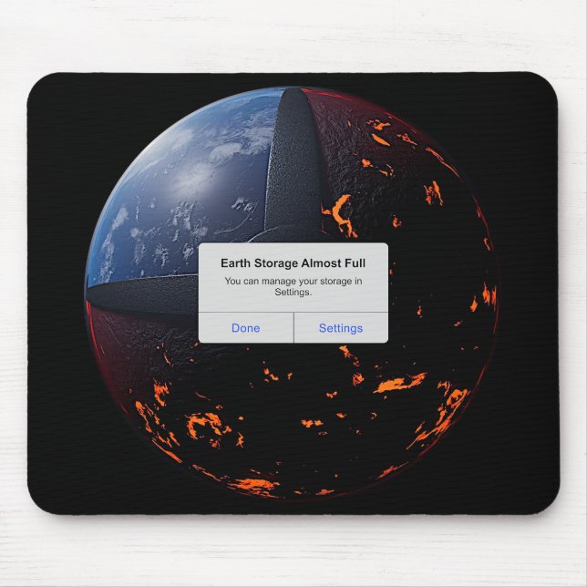 Earth Storage Almost Full Mouse Mat (Front)