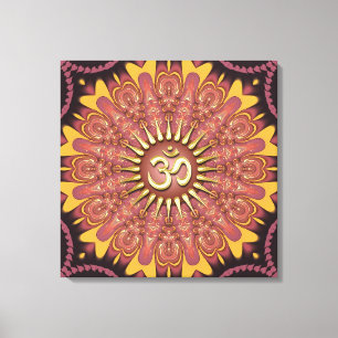 Earth Sunshine Aum New Age Wrapped Canvas