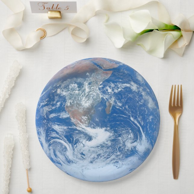 Earth Tableware from the Celestial Collection Paper Plate (Wedding)
