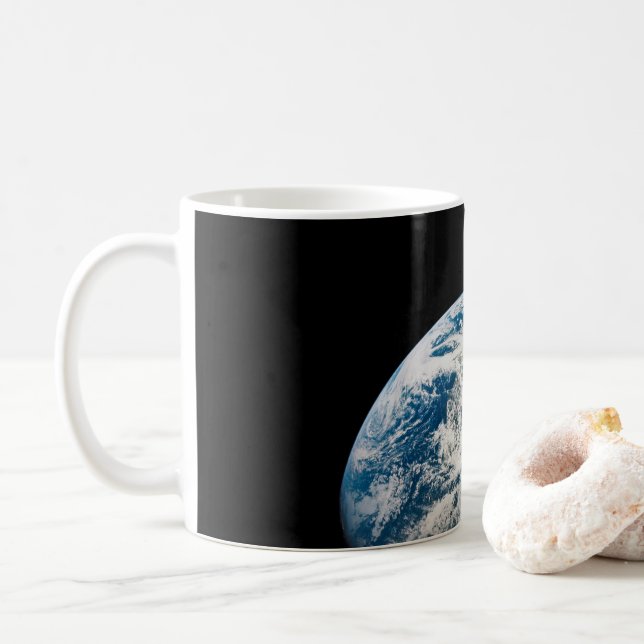 Earth Taken From The Aollo 8 Spacecraft. Coffee Mug (With Donut)