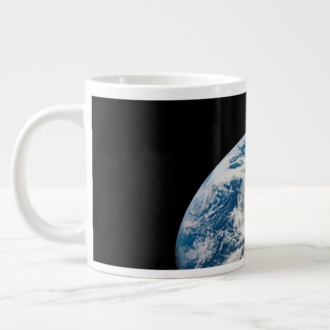 Earth Taken From The Aollo 8 Spacecraft. Large Coffee Mug (Left)
