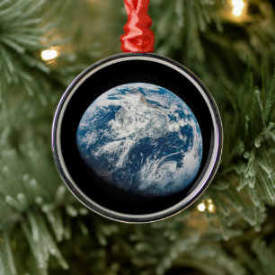 Earth Taken From The Aollo 8 Spacecraft. Metal Tree Decoration