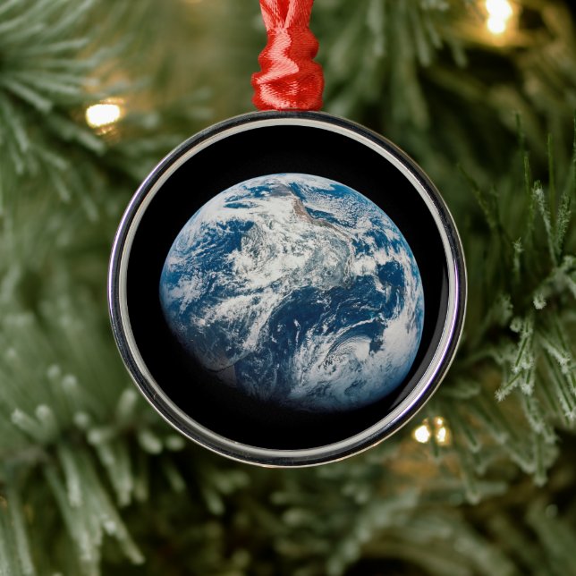 Earth Taken From The Aollo 8 Spacecraft. Metal Tree Decoration (Tree)