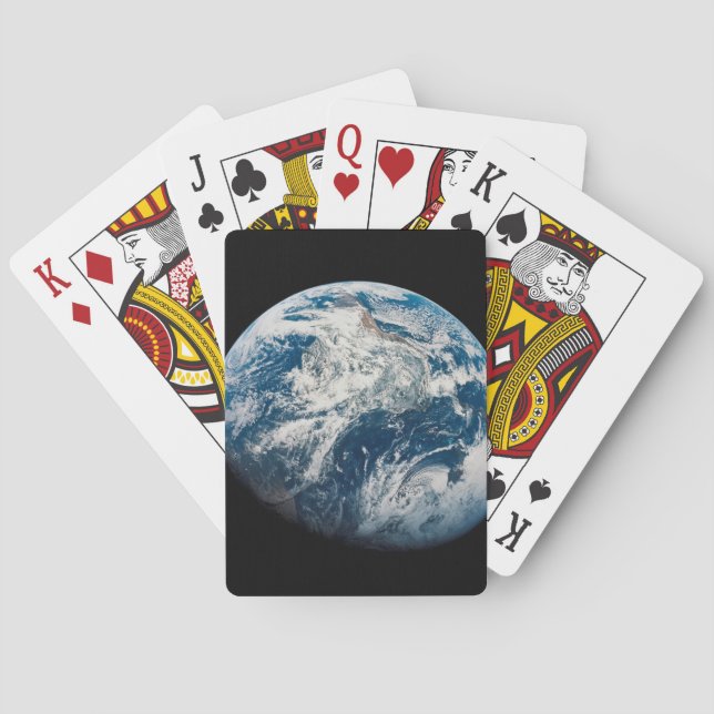 Earth Taken From The Aollo 8 Spacecraft. Playing Cards (Back)