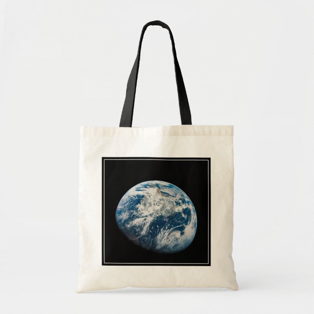 Earth Taken From The Aollo 8 Spacecraft. Tote Bag (Front)