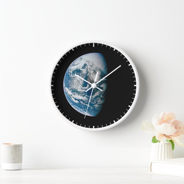 Earth Taken From The Apollo 13 Spacecraft. Clock (Home)