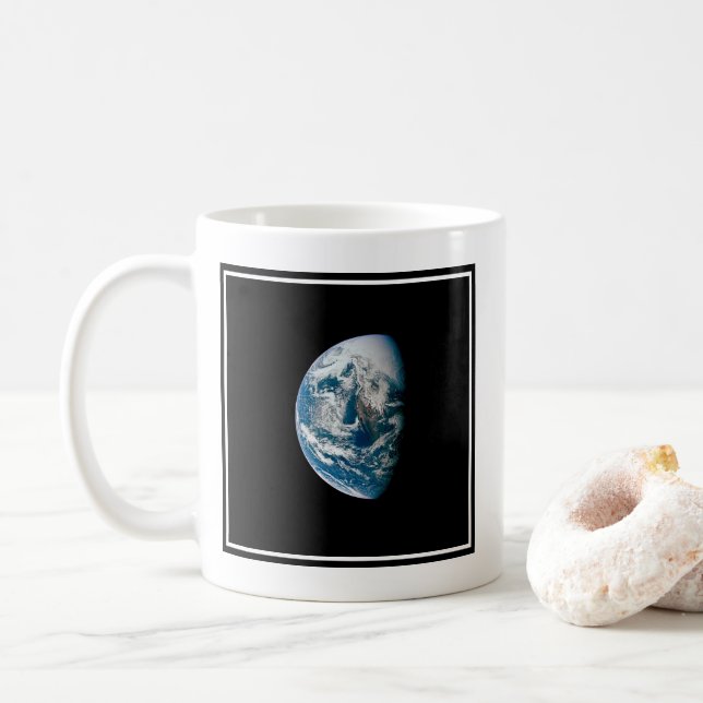 Earth Taken From The Apollo 13 Spacecraft. Coffee Mug (With Donut)