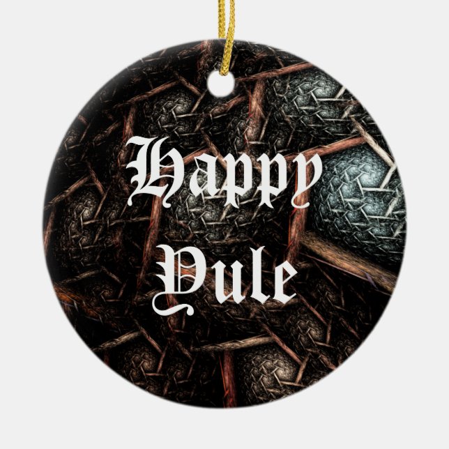 EARTH TEXTURE Custom Dated Holiday Ornament (Front)