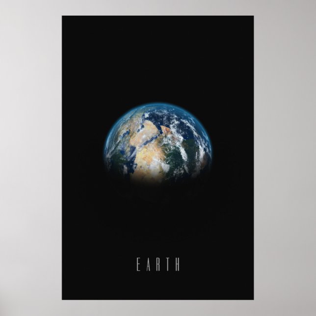 Earth - The Blue Marble and Our Living Home Planet Poster (Front)
