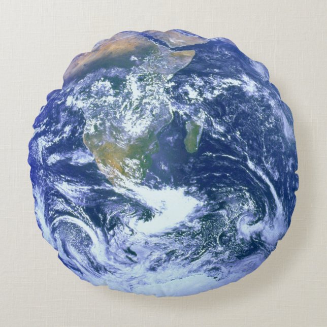 Earth - The Blue Marble Round Cushion (Front)