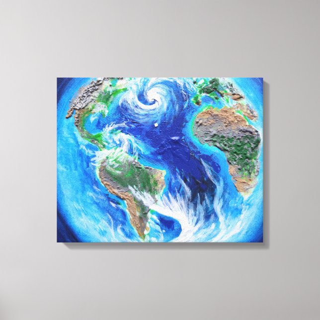 Earth, the blue planet poster canvas print (Front)