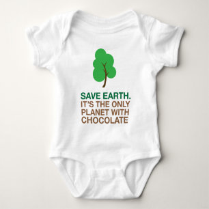 Earth, The Only Planet With Chocolate Baby Bodysuit