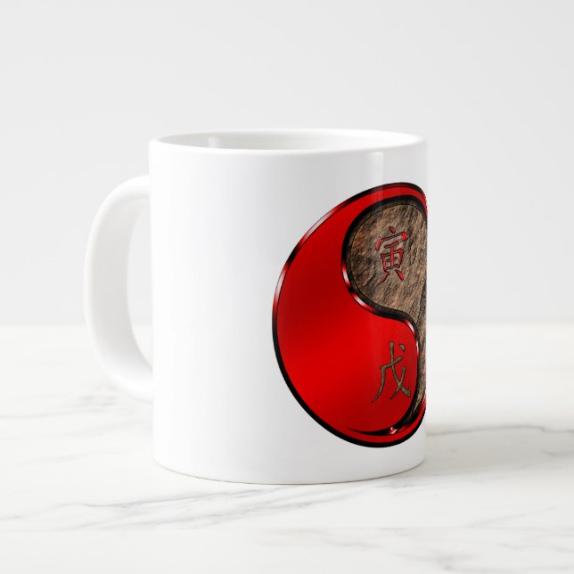 Earth Tiger Large Coffee Mug (Front Left)