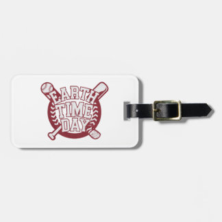 Earth Time Day Baseball Design Luggage Tag