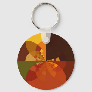 Earth Tone Abstract Colour Art Print Design Key Ring