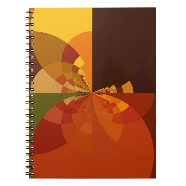 Earth Tone Abstract Colour Art Print Design Notebook (Front)