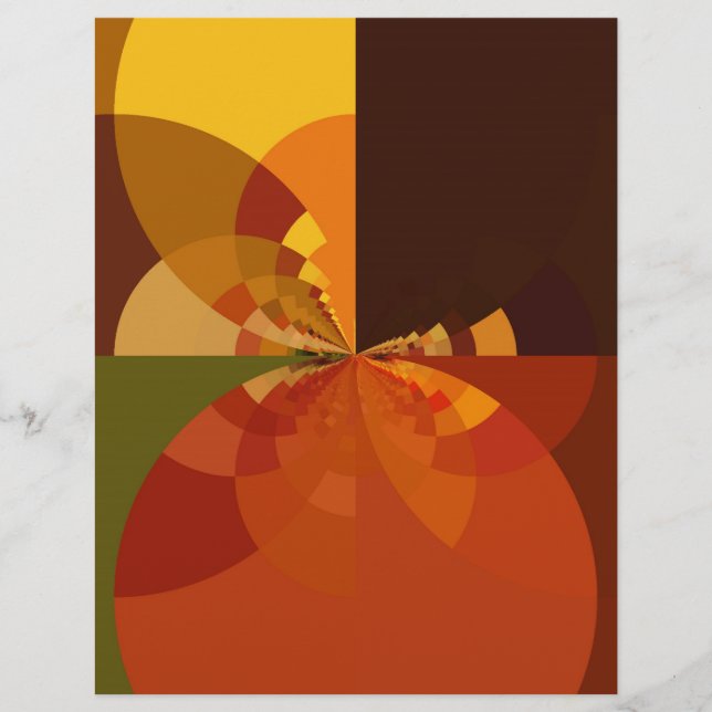 Earth Tone Abstract Colour Art Print Design Personalised Letterhead (Front)