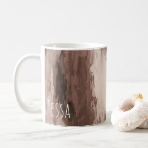 Earth Tone Abstract Ikat Rustic Painterly Neutral Coffee Mug