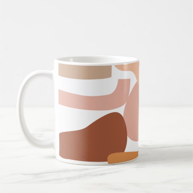 Earth Tone Abstract Pattern Coffee Mug (Left)