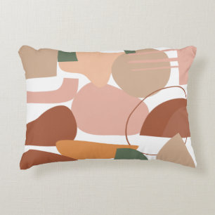 Earth Tone Abstract Pattern Decorative Cushion