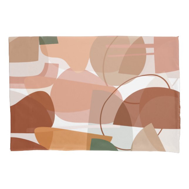 Earth Tone Abstract Pattern Pillowcase (Front)