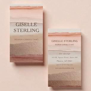 Earth Tone Boho Terracotta Watercolor Business Card