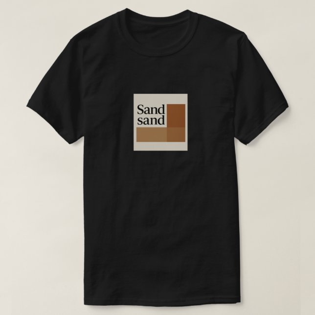Earth Tone Contemporary T-Shirt – Modern Natural  (Design Front)