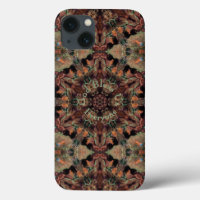 Earth Tone Coral Kaleidoscope Brown & Orange