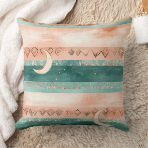 Earth Tone Crescent Moon for Lunar Enthusiasts Cushion