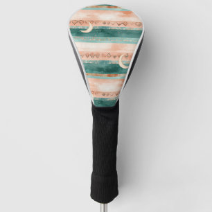 Earth Tone Crescent Moon for Lunar Enthusiasts Golf Head Cover