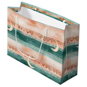 Earth Tone Crescent Moon for Lunar Enthusiasts Large Gift Bag