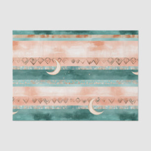 Earth Tone Crescent Moon for Lunar Enthusiasts Tissue Paper