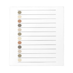 Earth Tone Dots Elegant & Stylish Stationery Notepad
