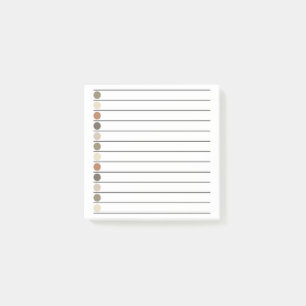Earth Tone Dots Elegant & Stylish Stationery Post-it Notes
