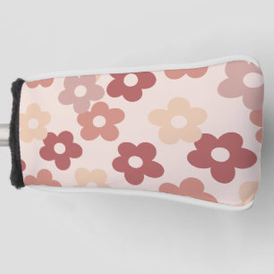 Earth Tone Floral Pattern Golf Head Cover