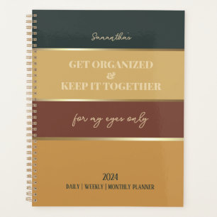 Earth Tone Gold Elegant Modern Trendy Planner