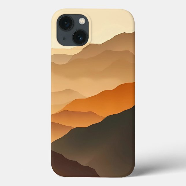 Earth Tone Gradient Desert iPhone Case (Back)