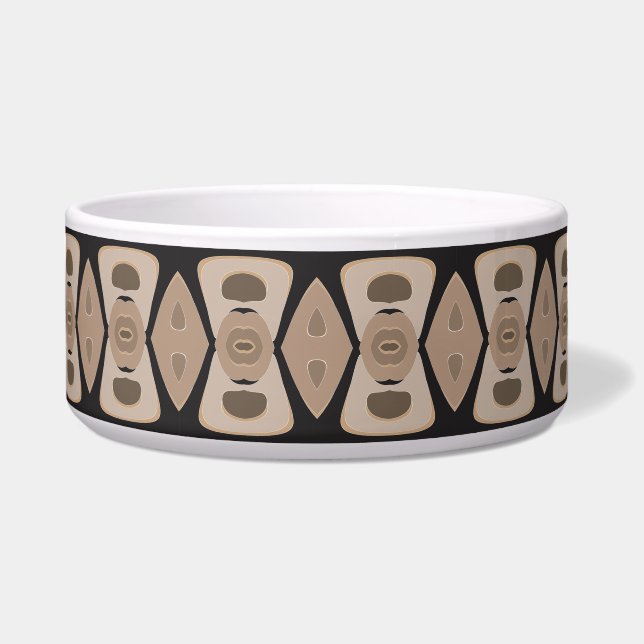 Earth Tone Harmony Dog Bowl (Front)