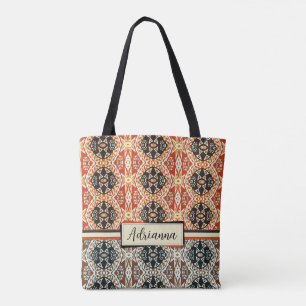 Earth Tone Island Tribal Tote Bag