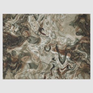 Earth tone marble tissue paper