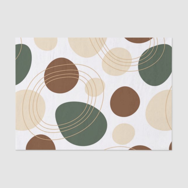 Earth tone organic shapes pattern 2 tissue paper (Front)
