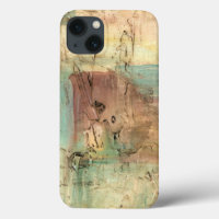 Earth Tone Painting with Cracked Surface