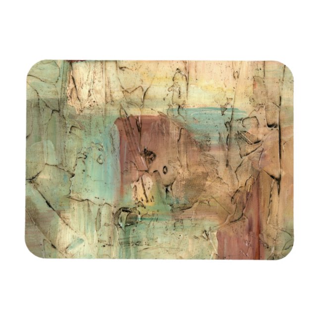 Earth Tone Painting with Cracked Surface Magnet (Horizontal)