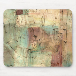 Earth Tone Painting with Cracked Surface Mouse Mat